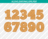 Wood Wooden Slices Numbers Printable Birthday Party SVG Cut File Clipart Cricut Png Eps Dxf Vector