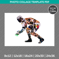 Wrestler Photo Collage Template Canva PDF