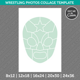 Wrestler Wrestling Photo Collage Template Canva PDF