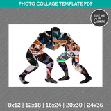 Wrestling Photo Collage Canva PDF