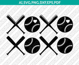 XOXO Baseball Bat Baseball Mom SVG Cut File Cricut Vector Sticker Decal Silhouette Cameo Dxf PNG Eps