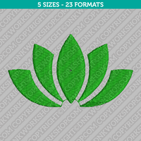 Yoga Lotus Flower Embroidery Design