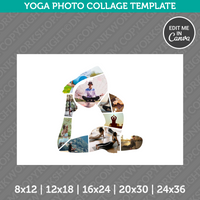 Yoga Photo Collage Template Canva PDF