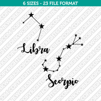 Zodiac Bundle Constellation astrology horoscope Aries Taurus Gemini Cancer Leo Virgo Libra Scorpio Sagittarius Capricorn Aquarius Pisces SVG Silhouette Cameo Cricut Cut File Clipart