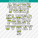 Zombie Mummy Monster Bandage Halloween Letter Font Alphabet Lettering Party SVG Vector Silhouette Cameo Cricut Cut File Clipart Png Dxf Eps