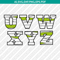 Zombie Mummy Monster Bandage Halloween Letter Font Alphabet Lettering Party SVG Vector Silhouette Cameo Cricut Cut File Clipart Png Dxf Eps