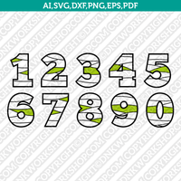 Zombie Numbers  SVGVector Silhouette Cameo Cricut Cut File Dxf Png Eps