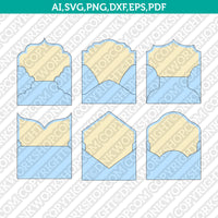 a7 5x7 Envelope Template SVG Laser Cut File Cricut Vector Silhouette Cameo Dxf PNG Eps