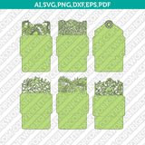 A7 Floral Envelope For 5x7 Invitation Template SVG Laser Cut File Vector Cricut Silhouette Cameo Clipart Png Dxf Eps