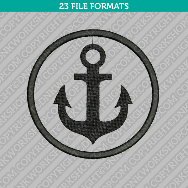 Anchor Embroidery Design - 5 Sizes - INSTANT DOWNLOAD