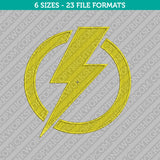 Lightning Thunder Storm Machine Embroidery Design