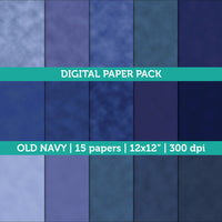 Navy Old Vintage Digital Paper Watercolor Textured 12x12 300 dpi