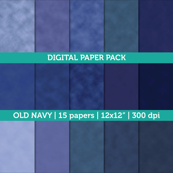 Navy Old Vintage Digital Paper Watercolor Textured 12x12 300 dpi