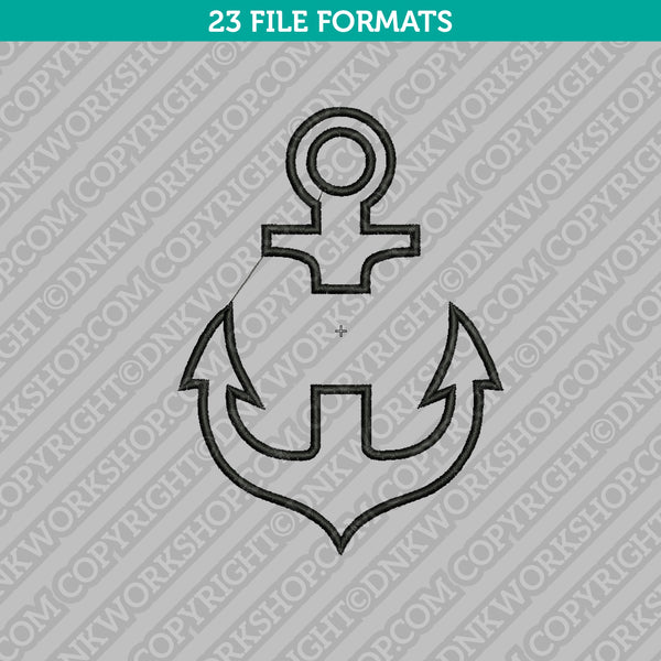 Split Anchor Embroidery Design - 5 Sizes - INSTANT DOWNLOAD