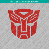 Transformers Autobot Machine Embroidery Design