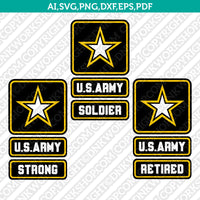 US Army Star Logo SVG Silhouette Cameo Cricut Cut File Vector Png Eps Dxf
